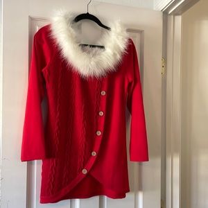 Santa sweater w/detachable collar